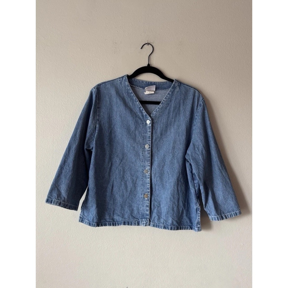 Vintage BTB Better Than Basic Button Front Denim … - image 1